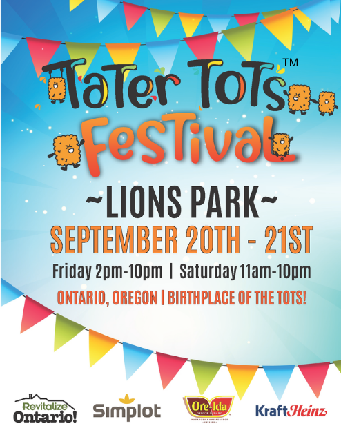 Revitalize Ontario is hosting the 4th Annual Tater Tot Festival on September 20-21st, 2024.